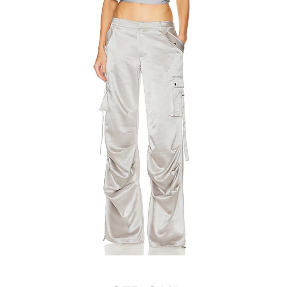 Ser.O.Ya Lai cargo pants in metallic silver size small